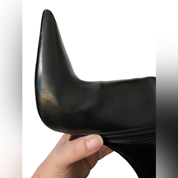 Haider Ackermann Pointy Toe Stiletto Heel Boots Ankle Black Size EUR 37 Side Zip - Picture 6 of 15